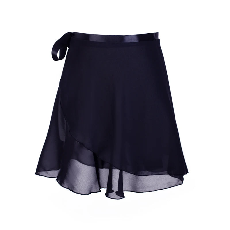 Swan Grace Chiffon Ballet Skirt dancewear Dropshipman black S Height 60-120cm
