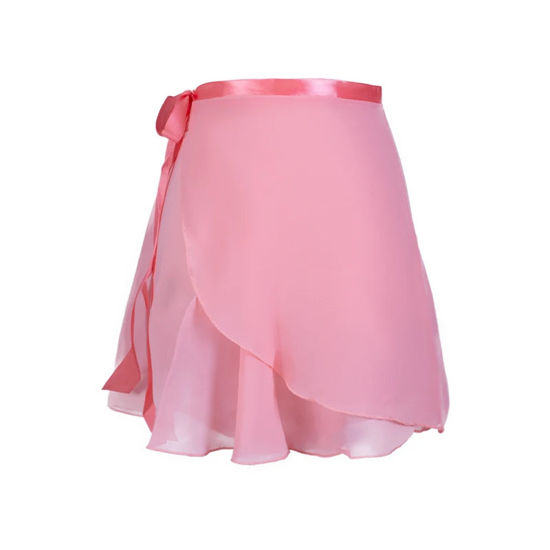 Swan Grace Chiffon Ballet Skirt dancewear Dropshipman pink S Height 60-120cm
