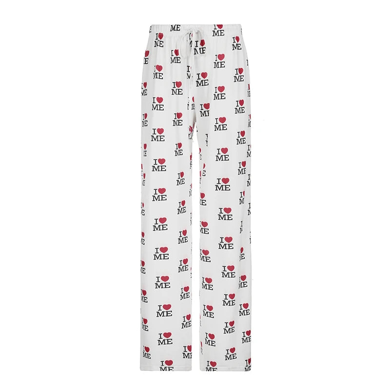 Lace-Up Letter Print Joggers bottoms Dropshipman MULTI S