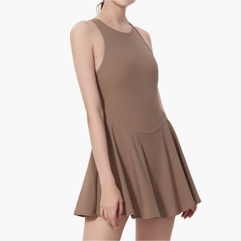 Savannah Swing Tennis Dress tennis dress Dropshipman Brown L