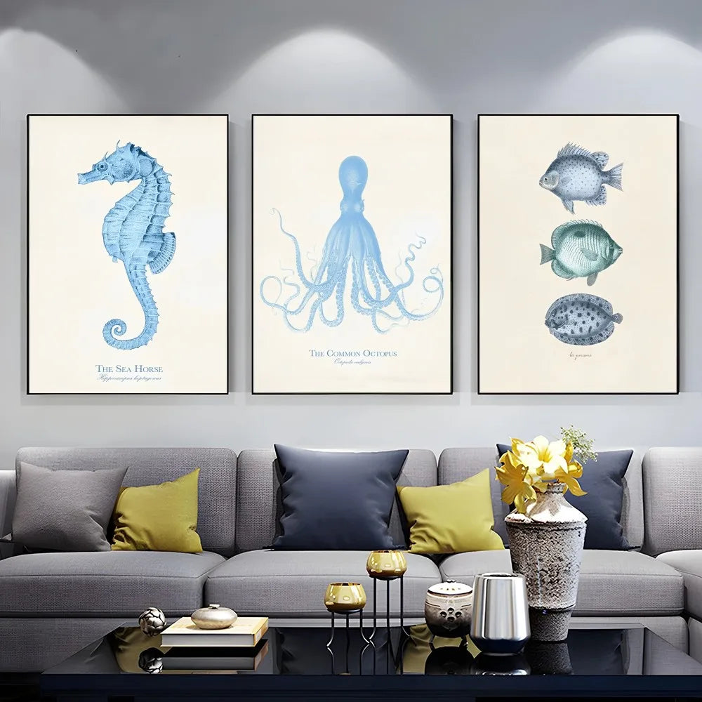 1PC Marine Life Wall Decor posters Dropshipman