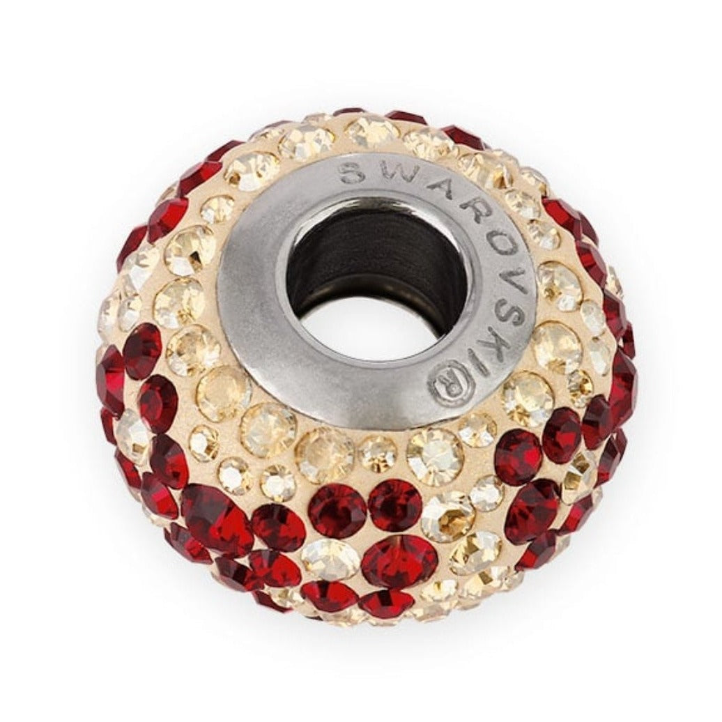 Red Ribbon Swaroski silver Charms Shopella