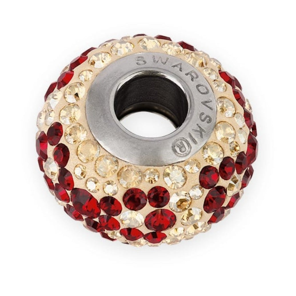 Red Ribbon Swaroski silver Charms Shopella