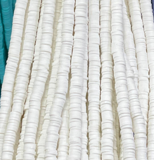 Disc Fimo Beads beads Shopella White
