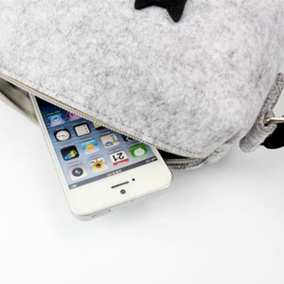 The Grey Felt Cat Bag bags Shopella