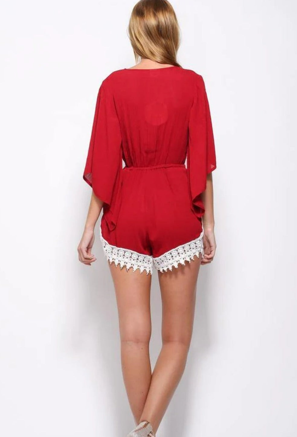 Cassy Deep V-neck Shorts Jumpsuit clothing Shopella