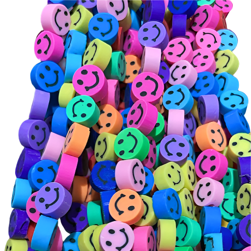 Colourful Smiley Fimo Beads beads Shopella