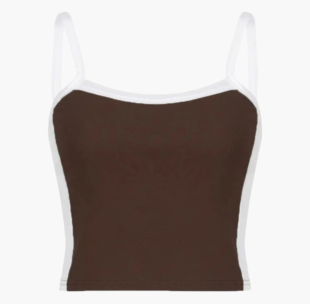Aleexia Soft Singlet Top tops Shopella brown small