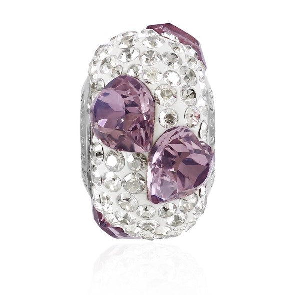 Swarovski Becharmed Fuchsia & Purple Charm silver Charms Shopella