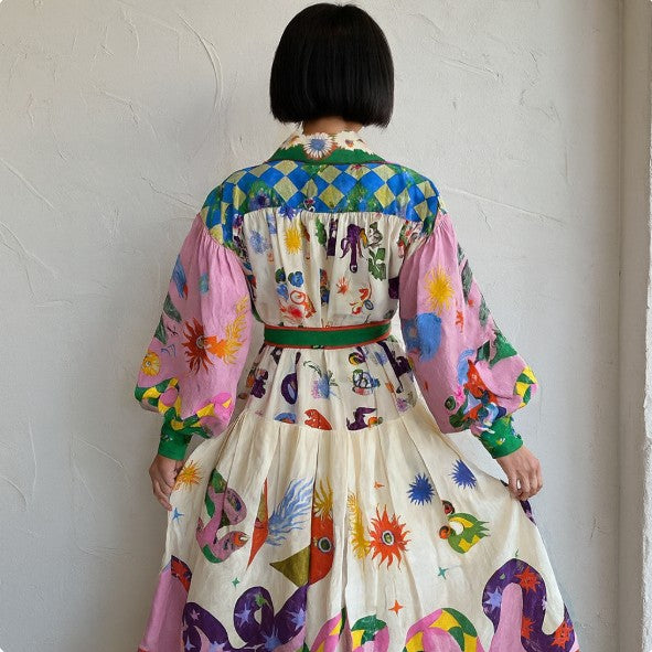 Moir French Style Dress Dresses kakaclo