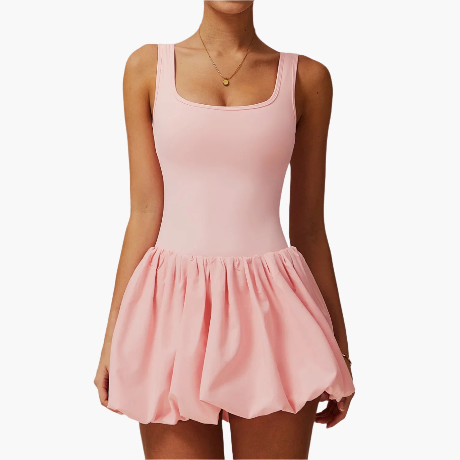 Bubble Tennis Skirt Dress sportswear Dropshipman Pink S