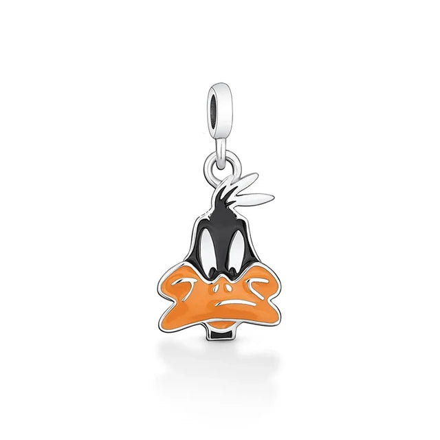 925 Silver Cute Cartoon Series silver charms Shopella Daffy Duck