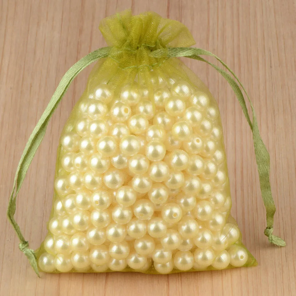 50pcs/100pcs 10x15cm 13x18cm Colorful Organza Jewelry Bags Shopella