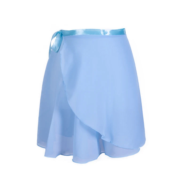 Swan Grace Chiffon Ballet Skirt dancewear Dropshipman blue L(Height 120-160cm)
