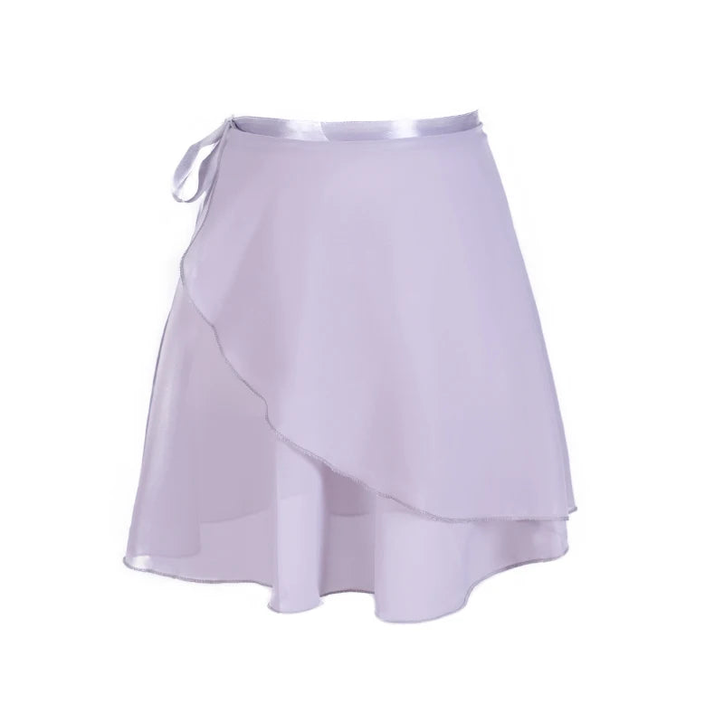 Swan Grace Chiffon Ballet Skirt dancewear Dropshipman grey S Height 60-120cm