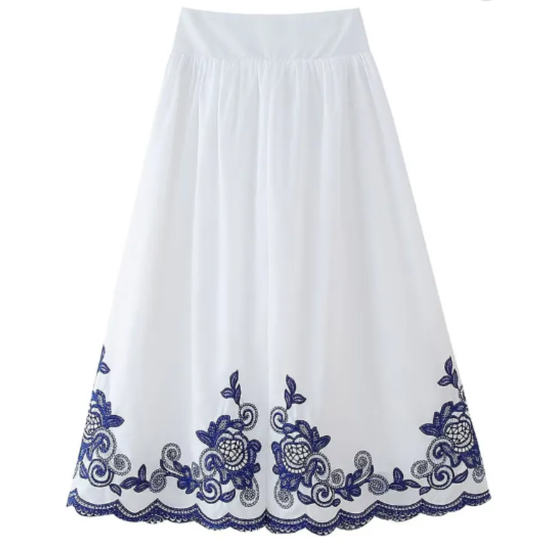 Anoushka Contrast Long Skirt skirts kakaclo
