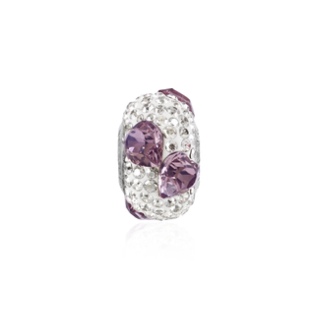 Swarovski Becharmed Fuchsia & Purple Charm silver Charms Shopella