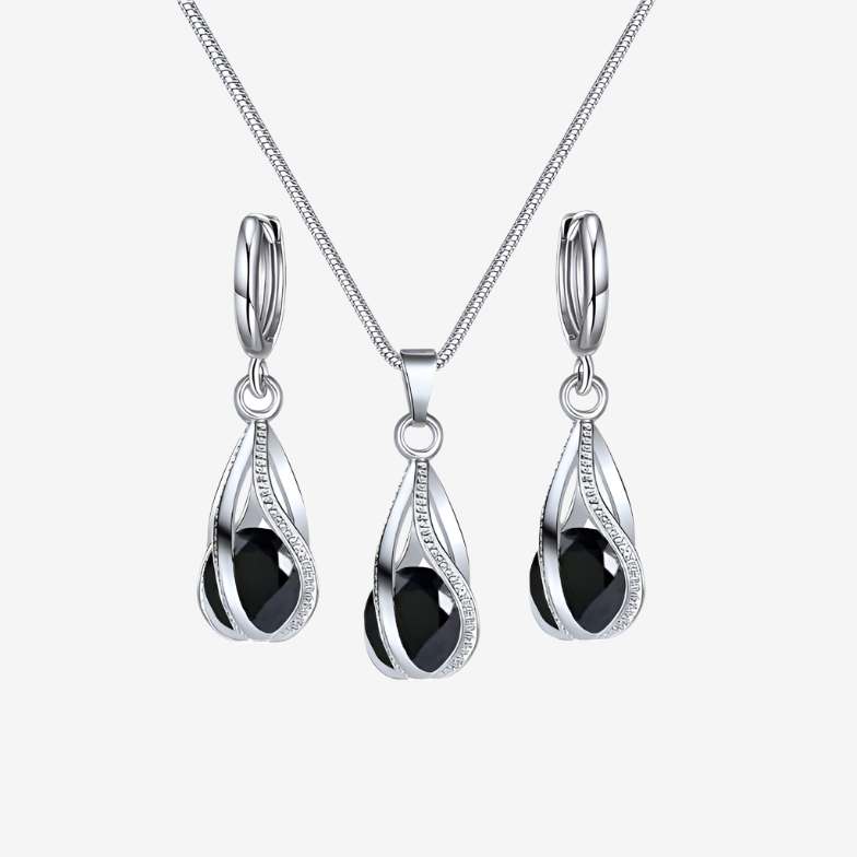 3 Set Cubic Zirconia Spiral Set jewellery sets Shopella