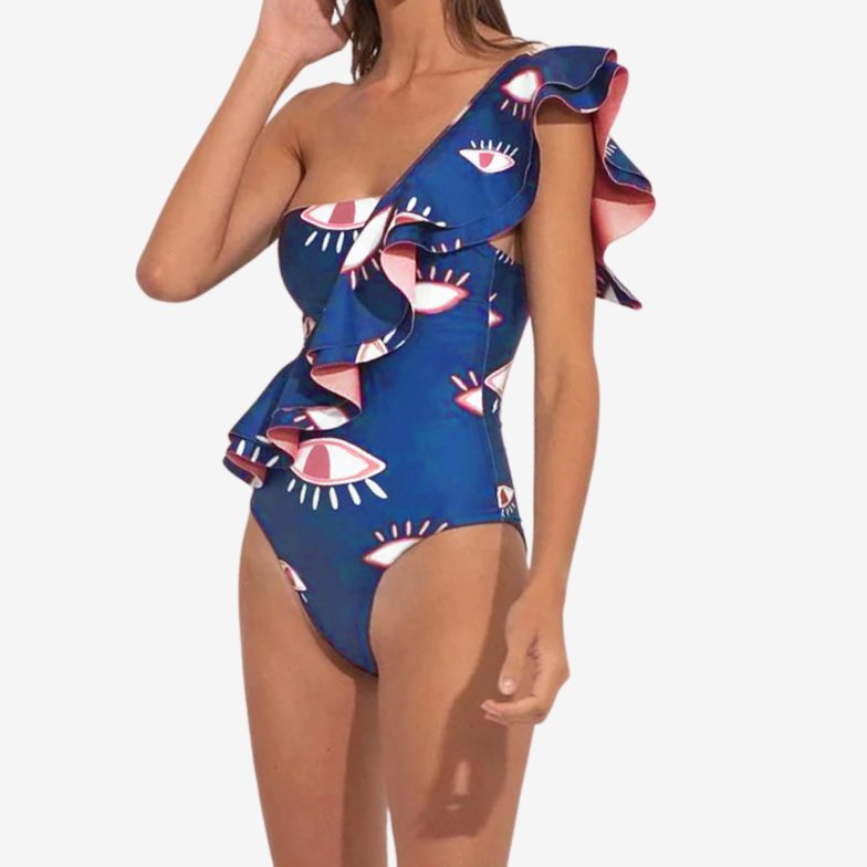 Ruffled Eye One-Piece swimwear kakaclo