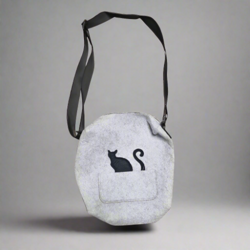 The Grey Felt Cat Bag bags Shopella