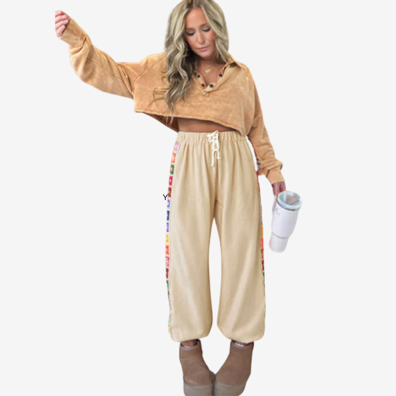Saffron Stitch Joggers bottoms kakaclo