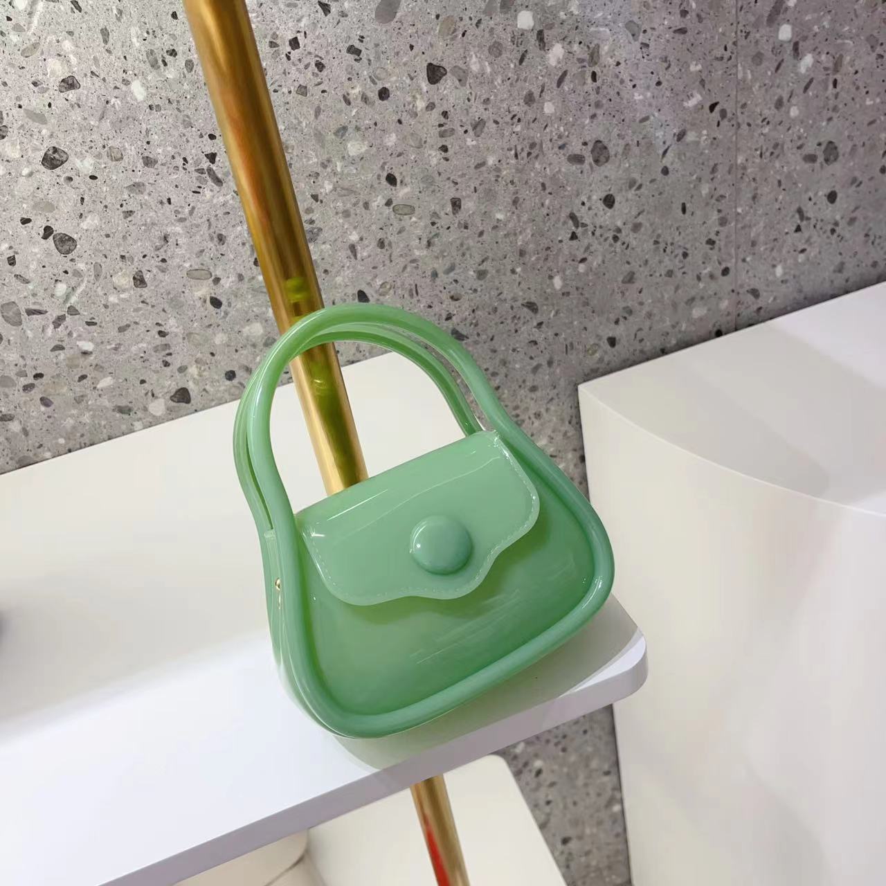 Small Cage Bag Portable Shoulder Crossbody BAGS Dropshipman Small Size Jade Color