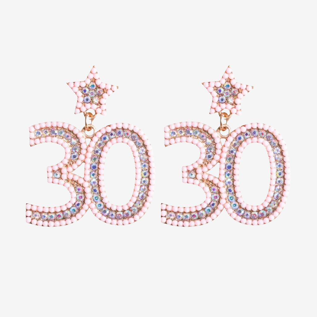 30th Year Dangles Earrings earrings Dropshipman