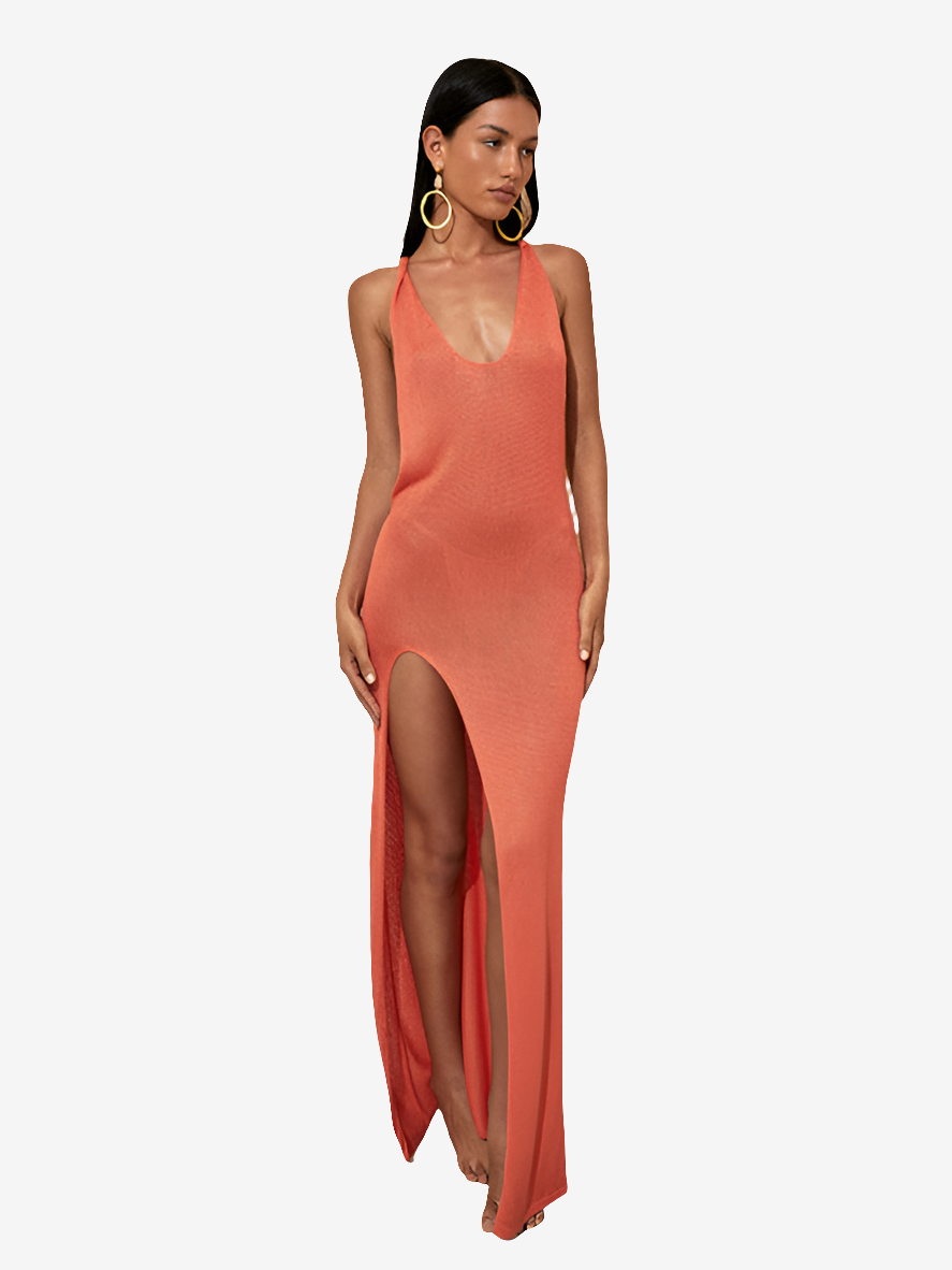 The Poppy Orange Beach Dress Beach dresses kakaclo
