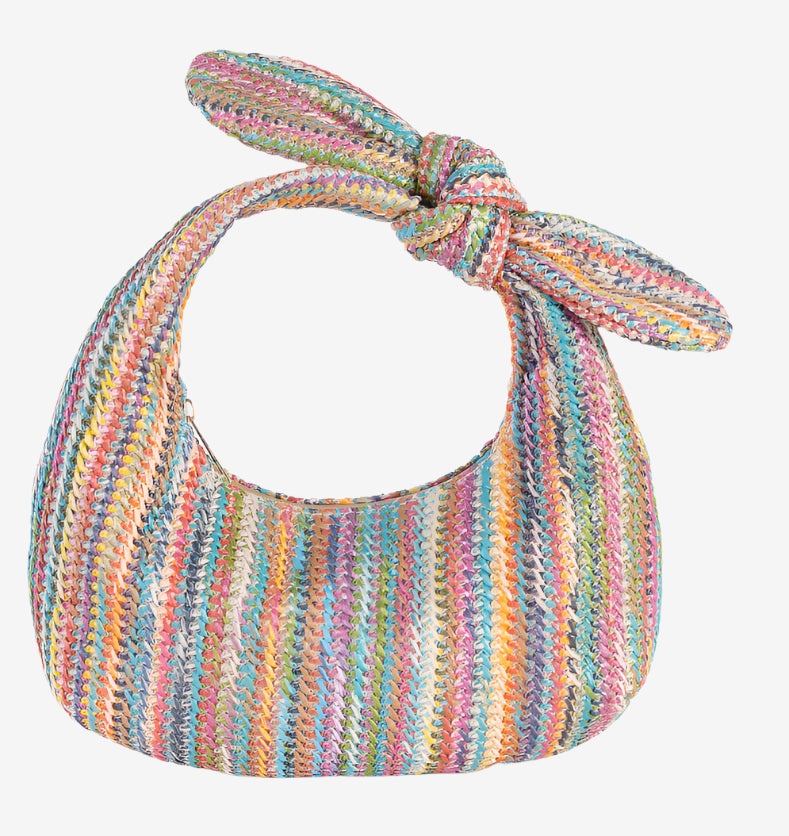 Vacation Style Bow Straw Handbag Clutch bags Dropshipman Color 24X13X5CM