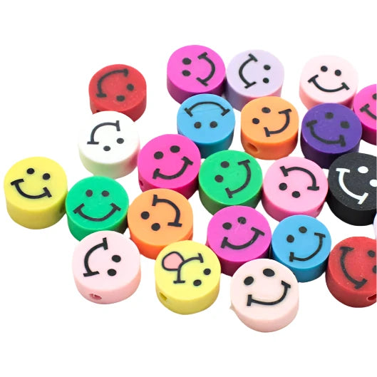 Colourful Smiley Fimo Beads beads Shopella