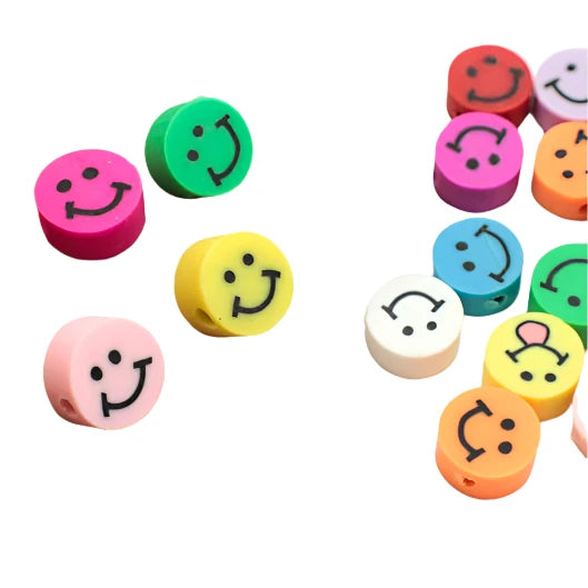 Colourful Smiley Fimo Beads beads Shopella