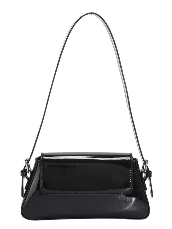 Patent Shoulder Bag bags kakaclo Black