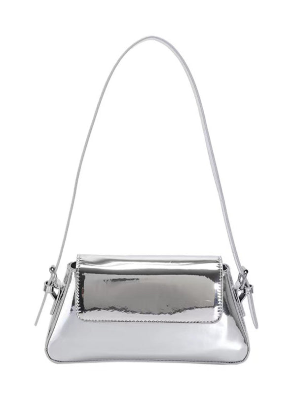 Patent Shoulder Bag bags kakaclo Grey