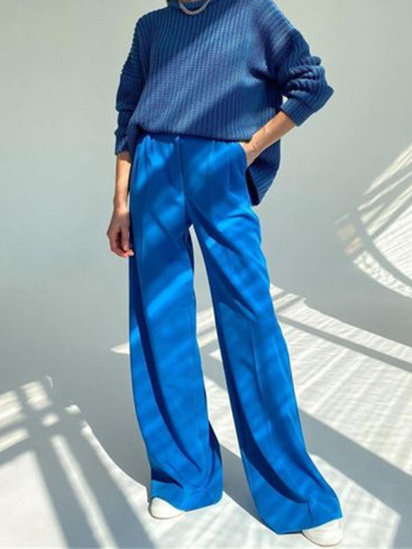 Everyday Elegance Suit Pants bottoms kakaclo Blue S