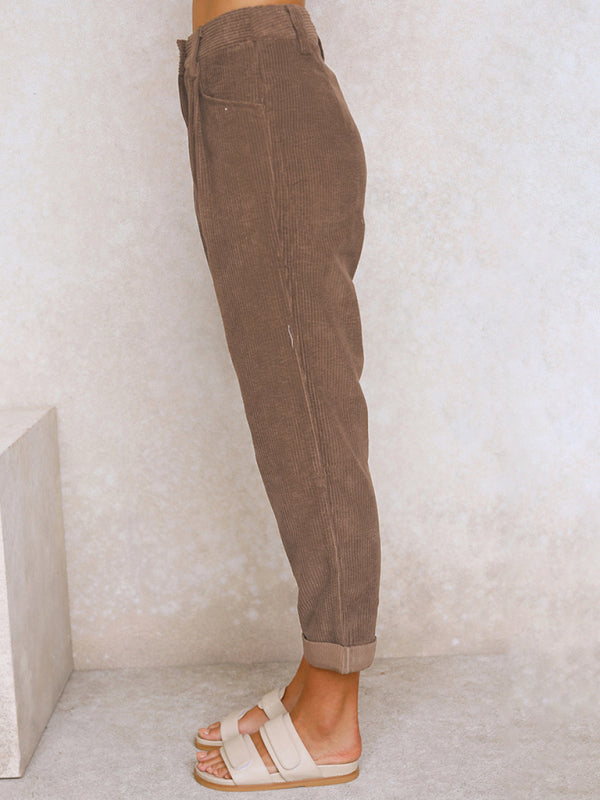 Corduroy Chill High-Waist Pants bottoms kakaclo
