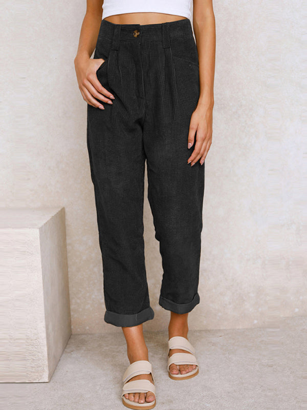 Corduroy Chill High-Waist Pants bottoms kakaclo