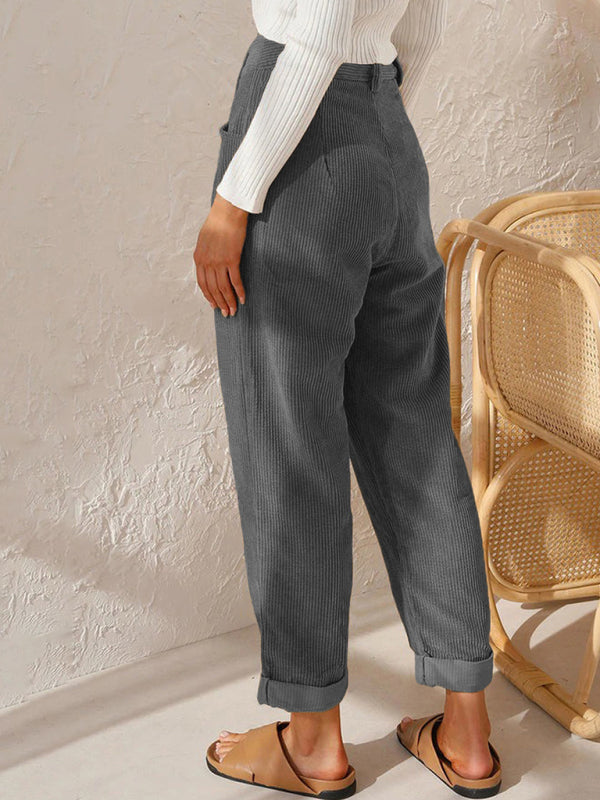 Corduroy Chill High-Waist Pants bottoms kakaclo