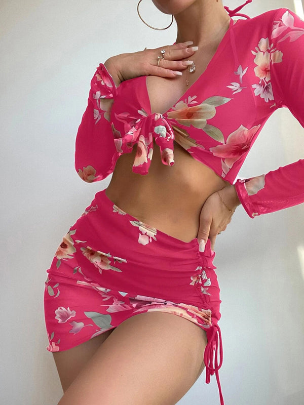 Blouse Bikini Set swimwear kakaclo pink S