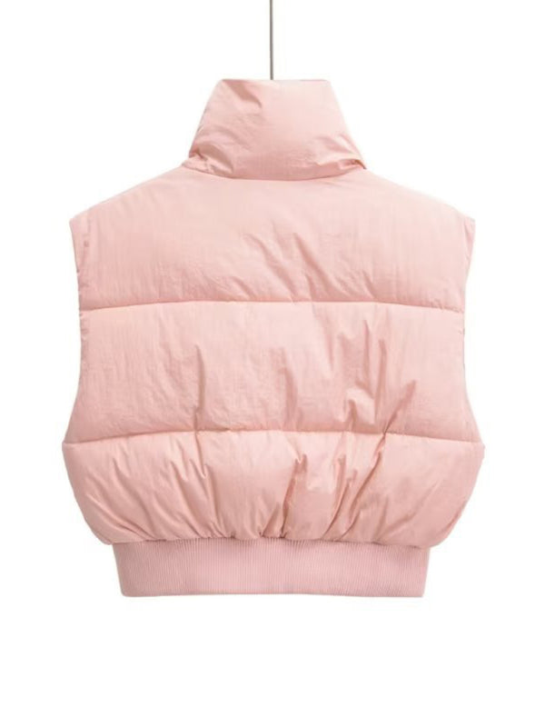 New women's street fashion urban casual cotton vest vest kakaclo Pink XS