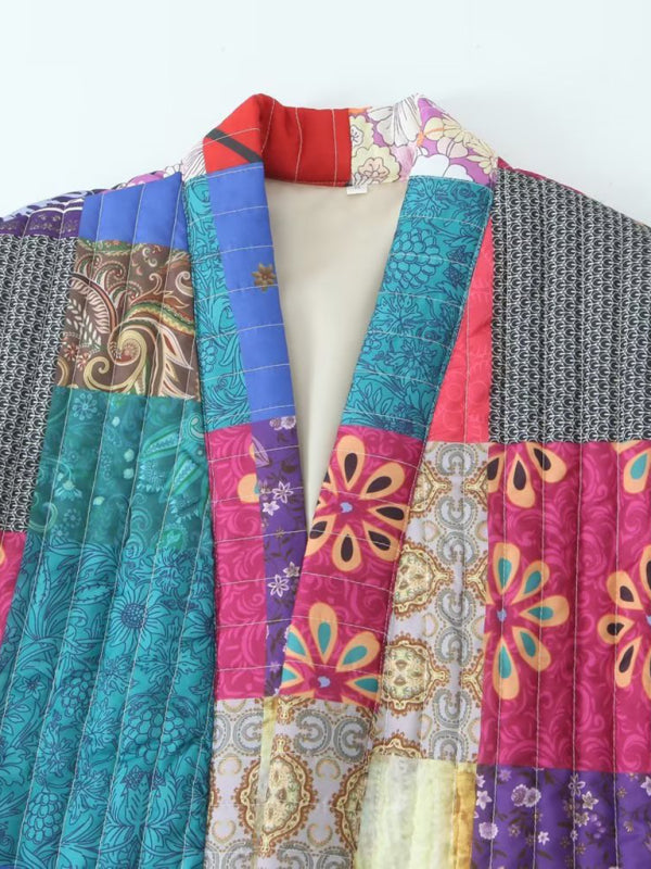 New casual loose printed cotton women's vest jacket cotton coat kakaclo