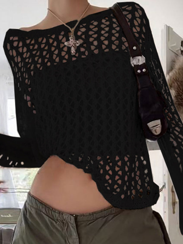 Kamilla Loose Knitted Top knitted tops kakaclo Black S