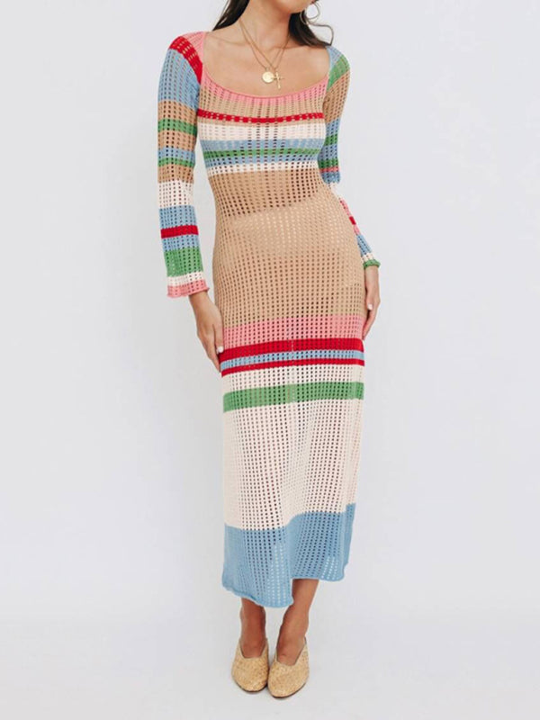 Spectrum Style Knit Dress dresses kakaclo Red M
