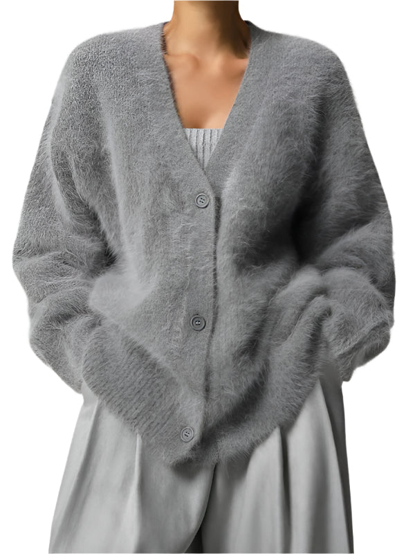 The Helena Wool Cardigan cardigans kakaclo grey S
