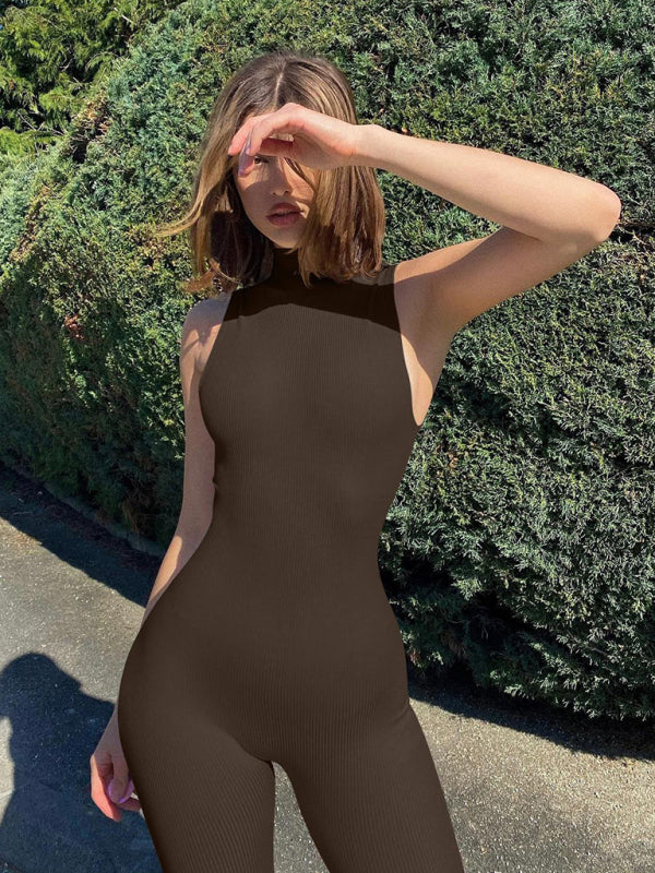 Flexi-Faye Sports Jumpsuit all-in-one kakaclo Brown S