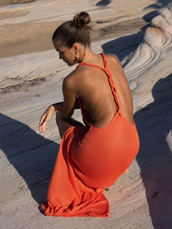 The Poppy Orange Beach Dress Beach dresses kakaclo