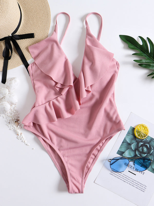 Libety Ruffled One-Piece swimwear kakaclo Pink S