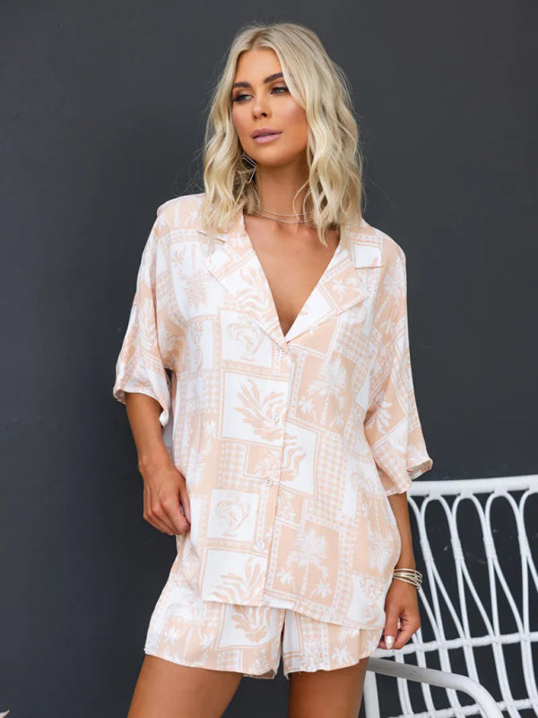 Vivid Voyage Shorts Set two-piece sets kakaclo White S