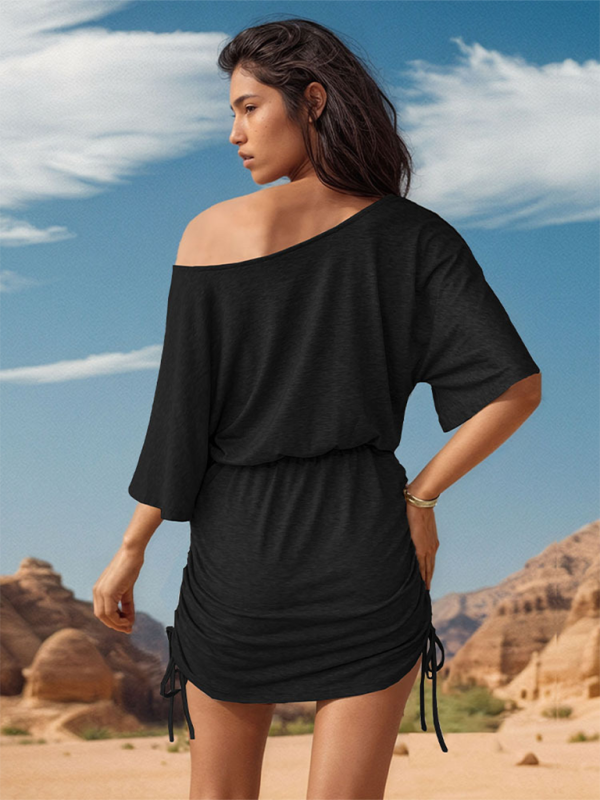 One-Shoulder Casual Dress dresses kakaclo
