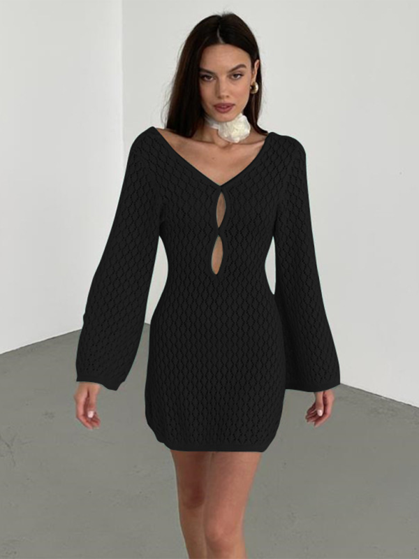 The Athena Crochet Beach Dress cover-ups kakaclo Black S