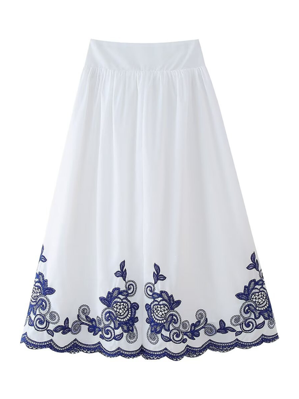 Anoushka Contrast Long Skirt skirts kakaclo XS